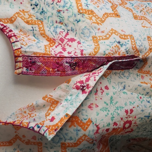 Sigrid Olsen NWT Embroidered Front Long Sleeve Top, 100% Cotton, Small - Picture 3 of 7